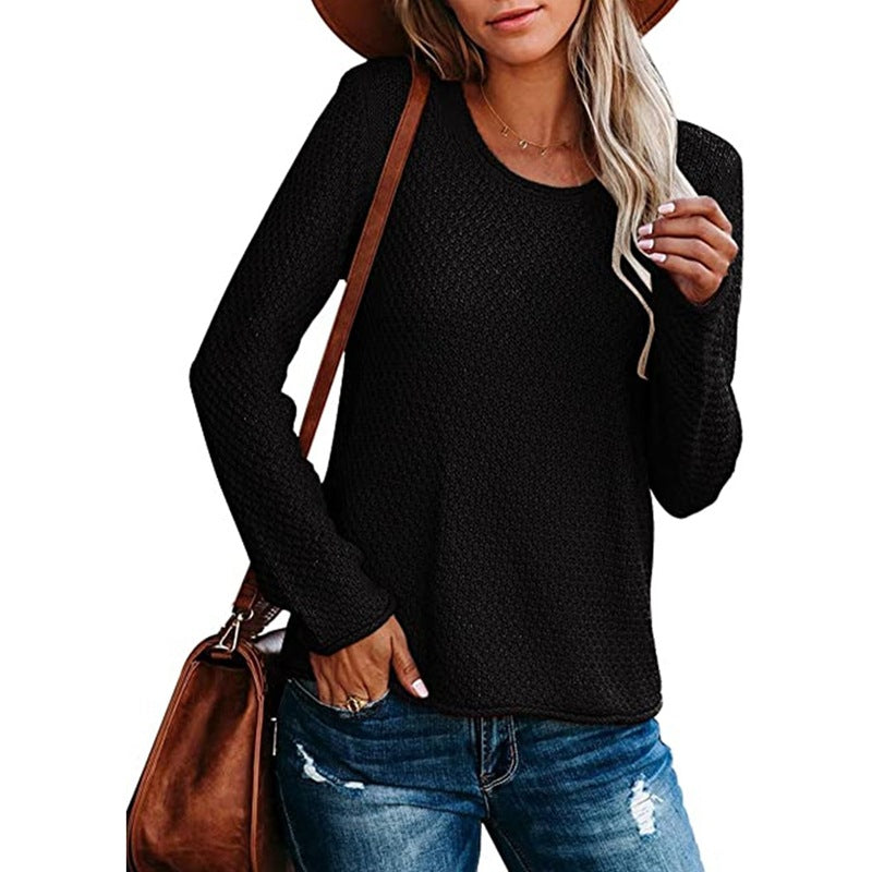 Damen Strickpullover mit strukturiertem Muster und lässigem Schnitt WW