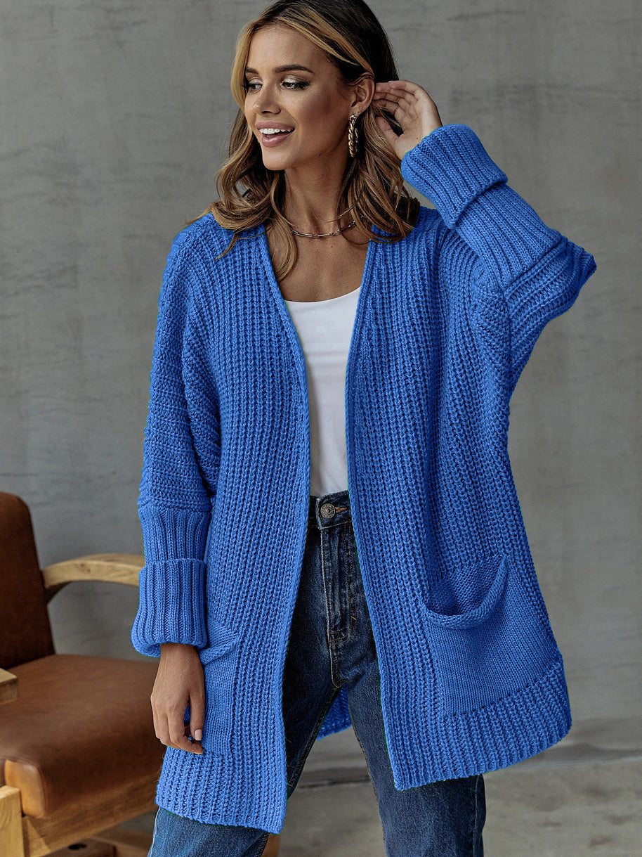 WW | Übergroßer Strickstrickjacke Für Komfortable Styles