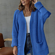 WW | Übergroßer Strickstrickjacke Für Komfortable Styles