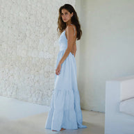 Damen Sommerliches Maxikleid aus hochwertiger Baumwolle WW