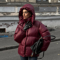 Damen Steppjacke mit voluminösem Schnitt und hohem Kragen WW