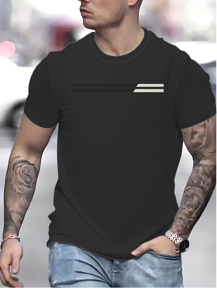 Herren T-Shirt mit stilvollem Linienmuster W&W Mode