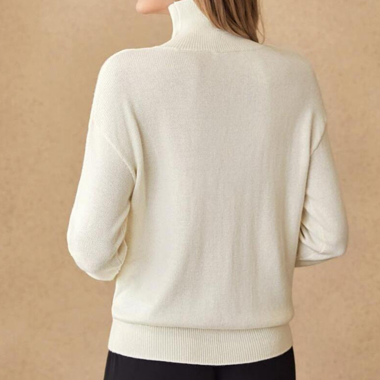 Damen Rollkragenpullover mit floralem Design WW