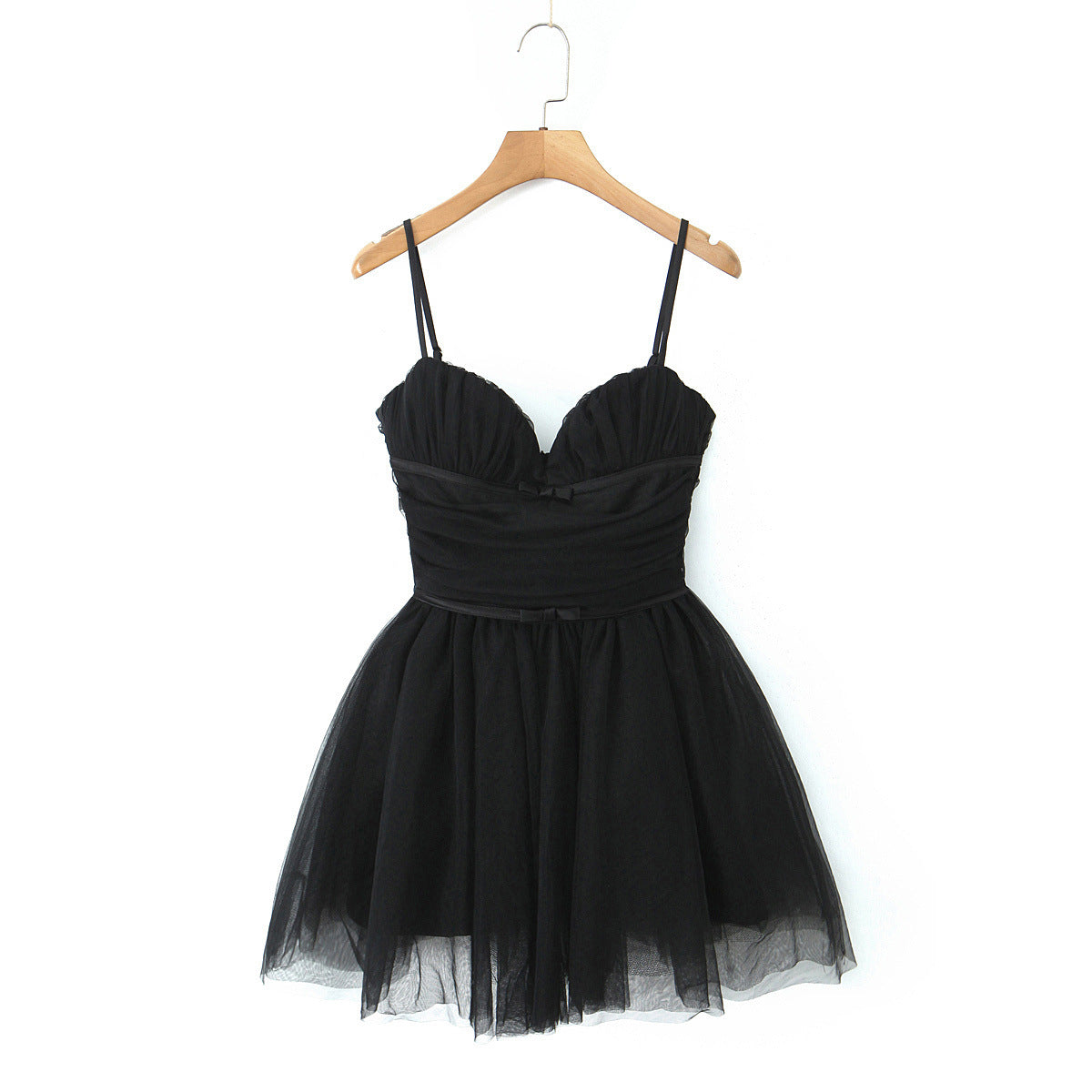 Damen Cocktailkleid mit herzförmigem Ausschnitt und schwingendem Tüllrock WW