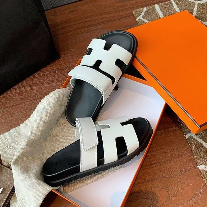 Damen Slip-on-Sandalen mit weichem Material