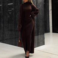 Damen Strick Kleid mit Longcardigan WW