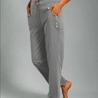 Damen Relaxed Fit Casual Lounge-Hosen mit Knopfakzenten WW