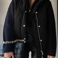 Damen Steppweste mit hohem Kragen und praktischen Taschen WW