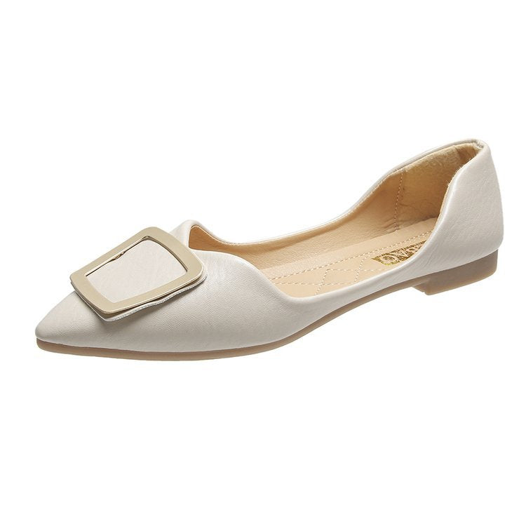 Damen elegante Ballerinas mit modischem Schnallen-Detail W&W Mode