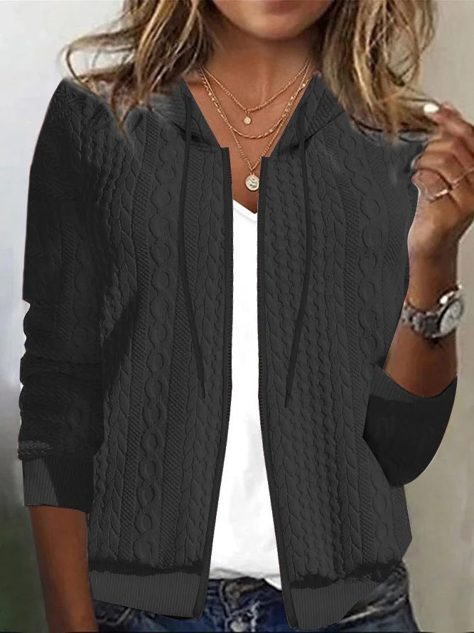 Femme Kabelstrick Zip-Up Hoodie WW