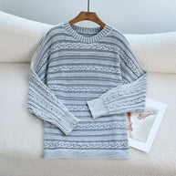 Damen Strickpullover mit strukturiertem Zopfmuster und lässigem Schnitt WW