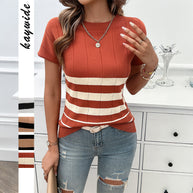 Damen gestreiftes Strickoberteil WW