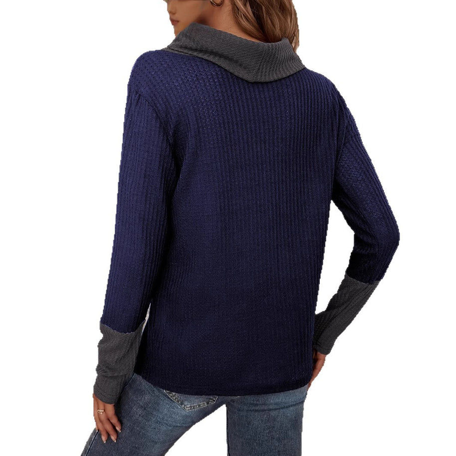 Damen Pullover mit modischem Kragen WW