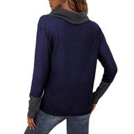 Damen Pullover mit modischem Kragen WW
