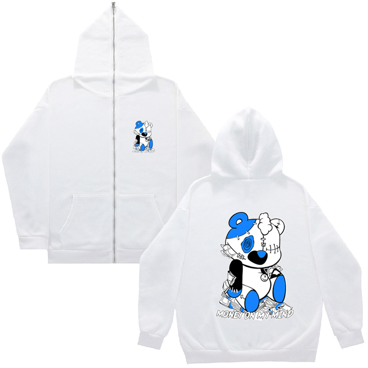 Damen bequemer Kapuzenpullover mit auffälligem Grafikdruck WW
