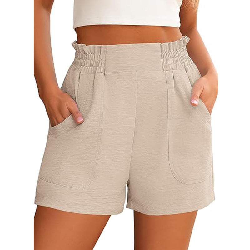Damen kurze Freizeithose mit elastischem Bund und praktischen Seitentaschen WW