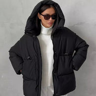 Damen Sportliche Winterjacke mit hohem Kragen und praktischen Taschen WW
