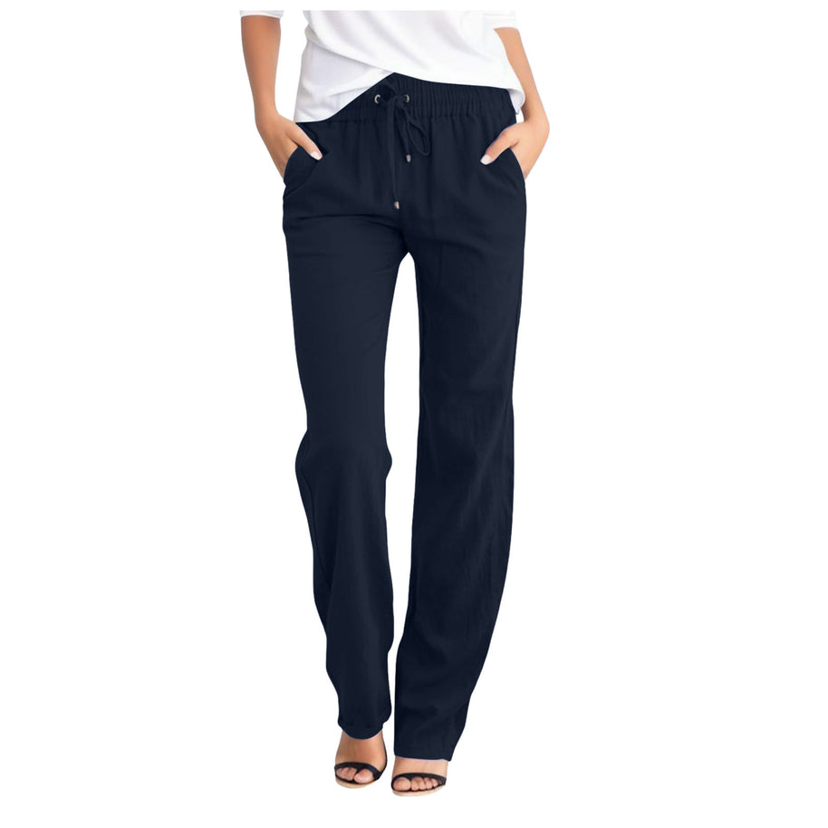 Damen Bequeme Freizeithose mit elastischem Bund und praktischen Seitentaschen WW