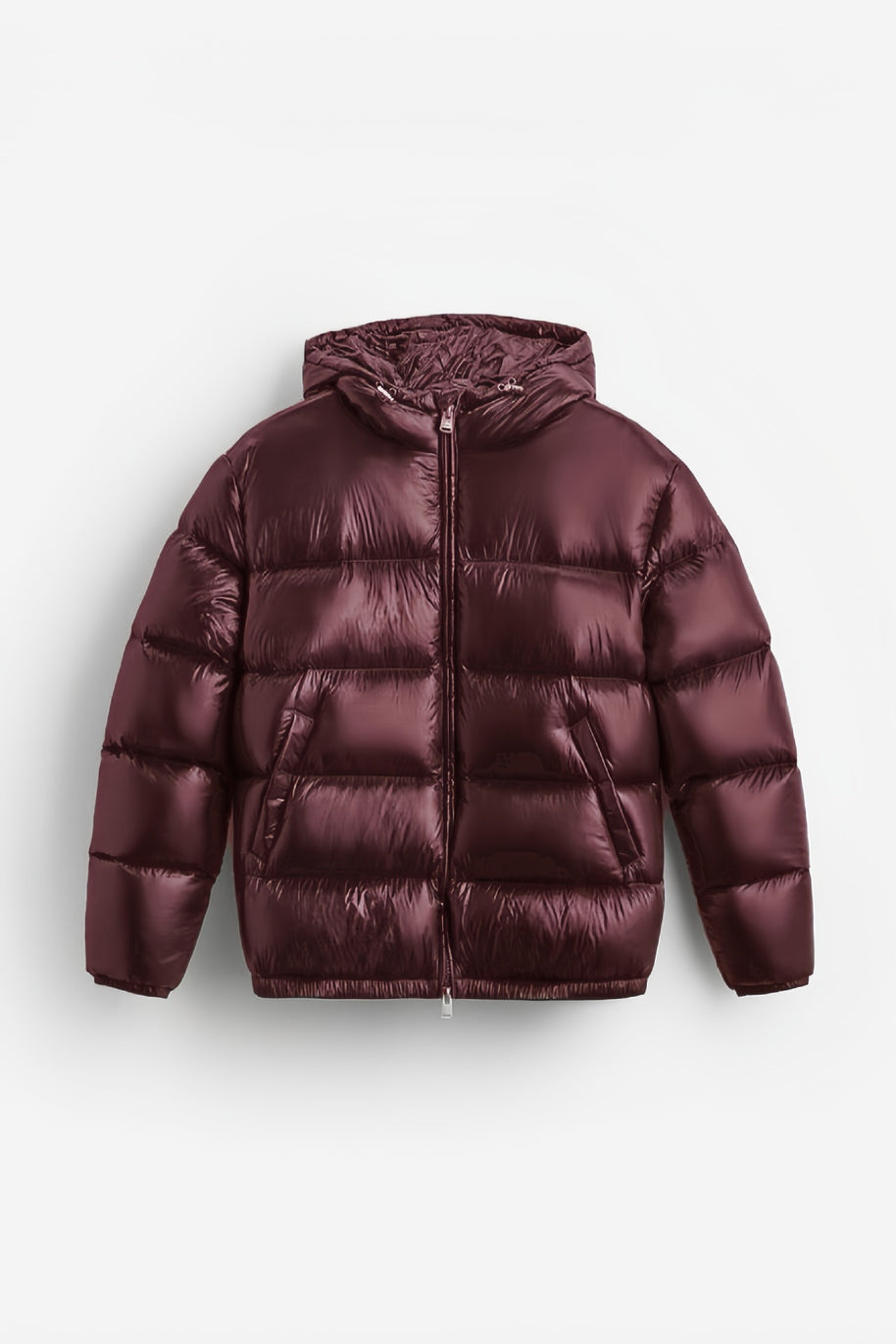 Damen Steppjacke mit glänzender Oberfläche und verstellbarem Kapuzenbereich WW