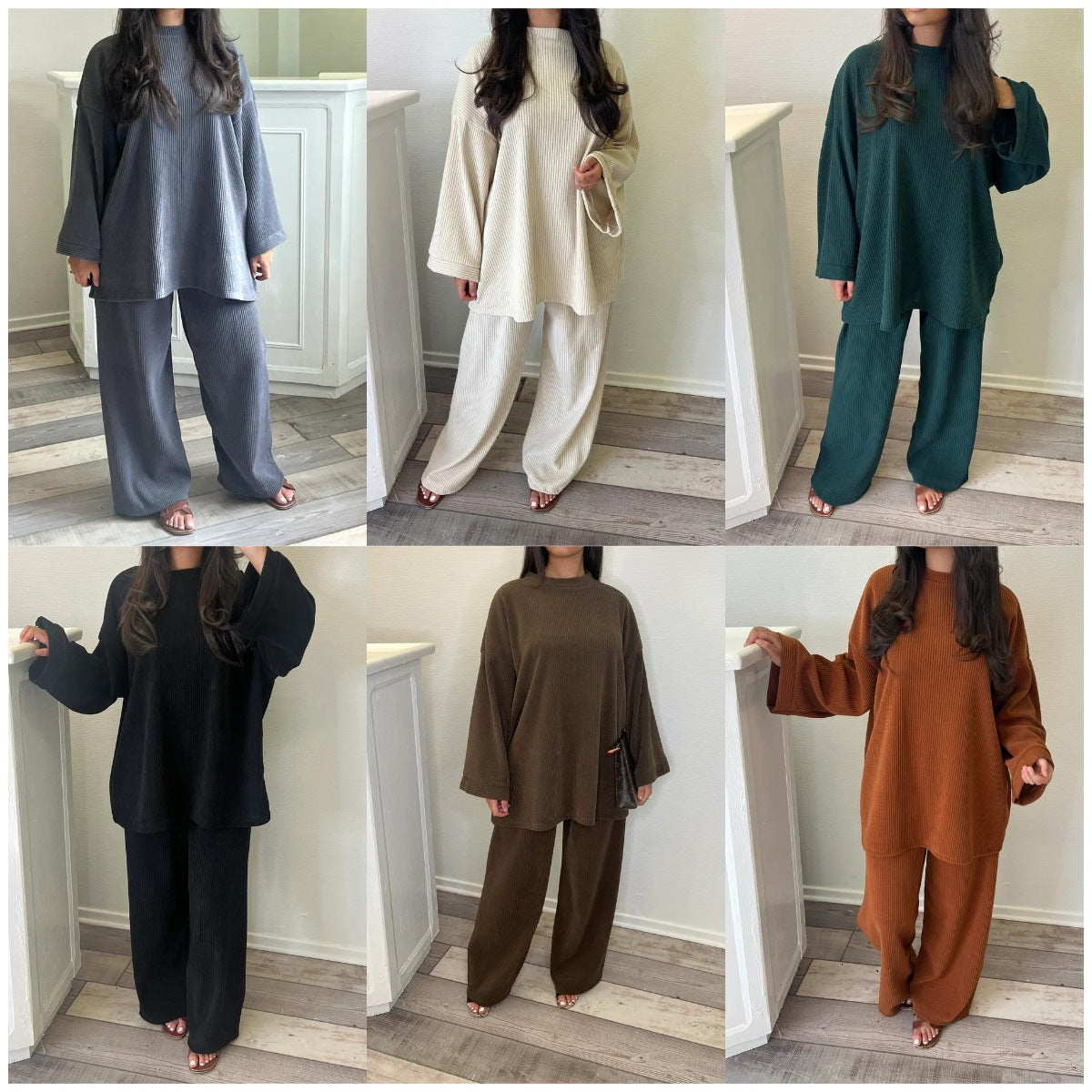Damen Bequemes und stylisches Lounge-Set aus Rippstrick WW