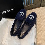 Damen Bestickte Samt Slipper WW