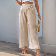 Damen Plissee-Hose mit hohem Bund und elegantem Schnitt WW