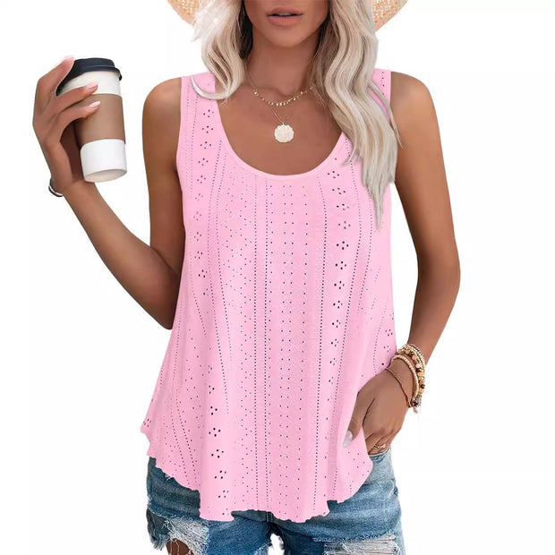 WW | Rundhalsausschnitt Locker Ärmellos Tanktop