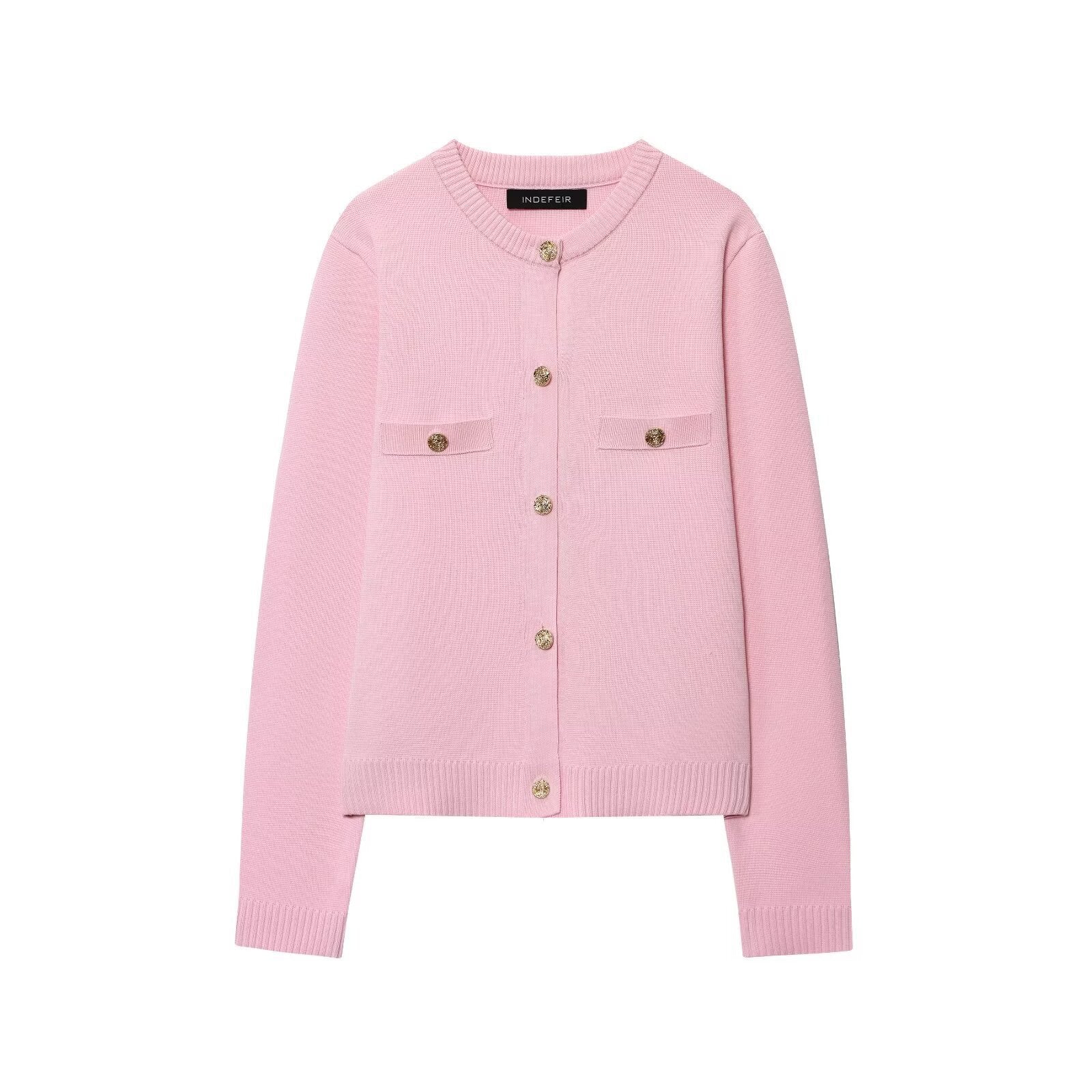 Damen Strickjacke mit elegantem Knopfdesign und praktischen Taschen WW