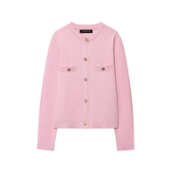 Damen Strickjacke mit elegantem Knopfdesign und praktischen Taschen WW