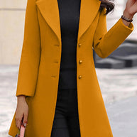 Damen stilvoller und eleganter Blazer-Mantel mit breitem Revers WW