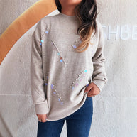 Damen Pullover mit modischen Perl- und Strassdetails WW