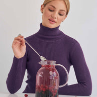 Damen Rollkragenpullover mit geripptem Design und lässigem Schnitt WW