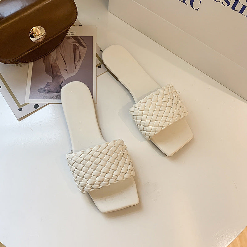 Damen Geflochtene Sandalen mit komfortablem Fußbett WW