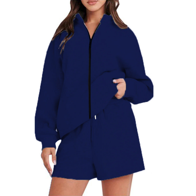 Damen Sportliches Set mit Reißverschluss und lockerer Passform WW
