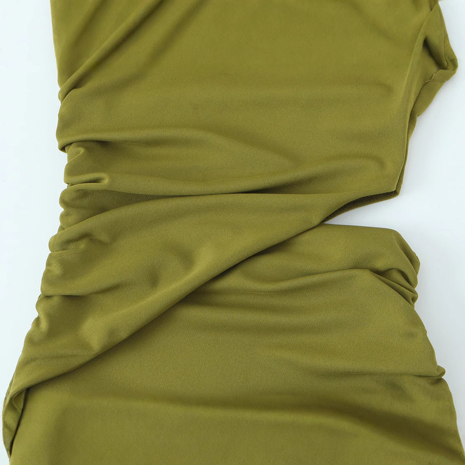 Damen Maxikleid mit elegantem Wickeldesign und raffinierten Raffungselementen WW