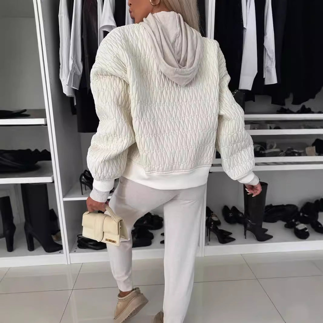 Damen Steppjacke im lässigen Oversized-Stil mit besonderen Steppdetails WW