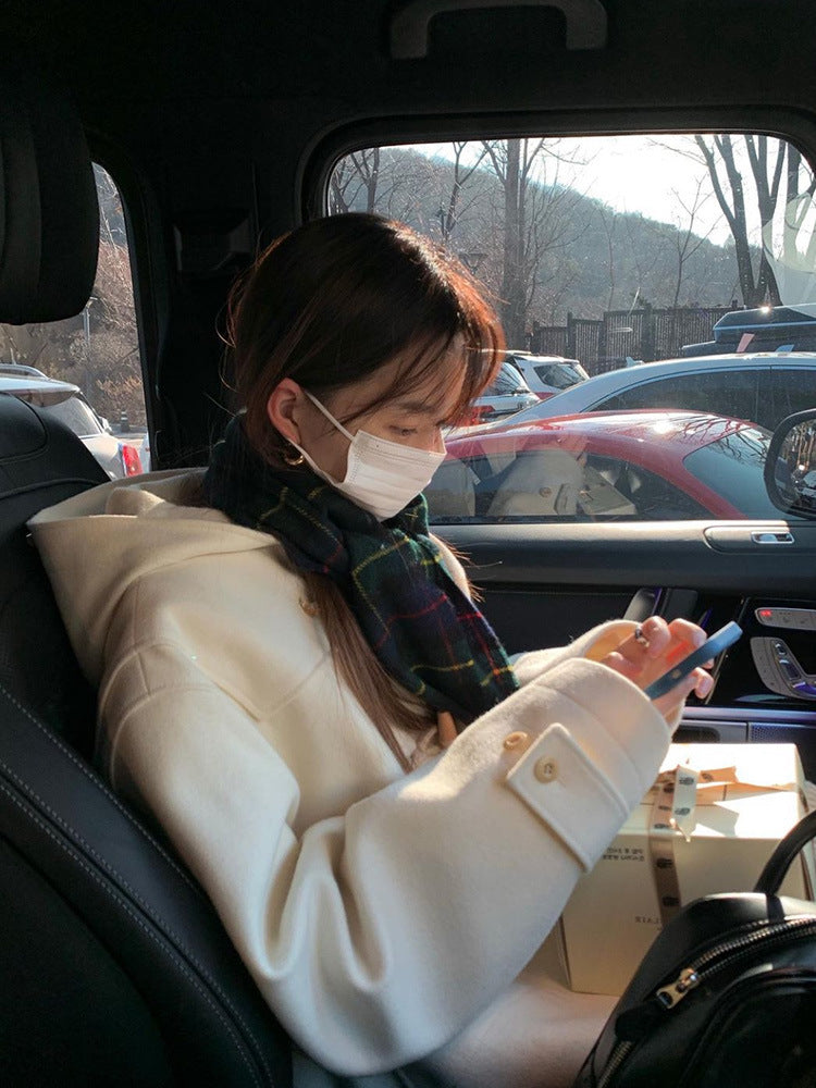 Damen Woll-Duffle-Coat mit Knopfverschluss WW