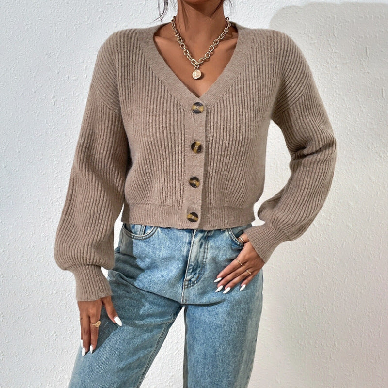 Damen Strickjacke mit strukturiertem Schnitt und dekorativen Knöpfen WW