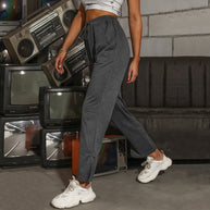 Damen Sportliche Jogginghose mit elastischem Bund und seitlichen Eingrifftaschen WW