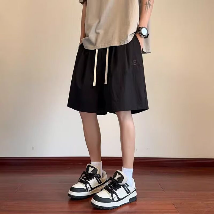 Herren Bequeme Leinen-Shorts mit verstellbarem Kordelzug und seitlichen Taschen W&W Mode