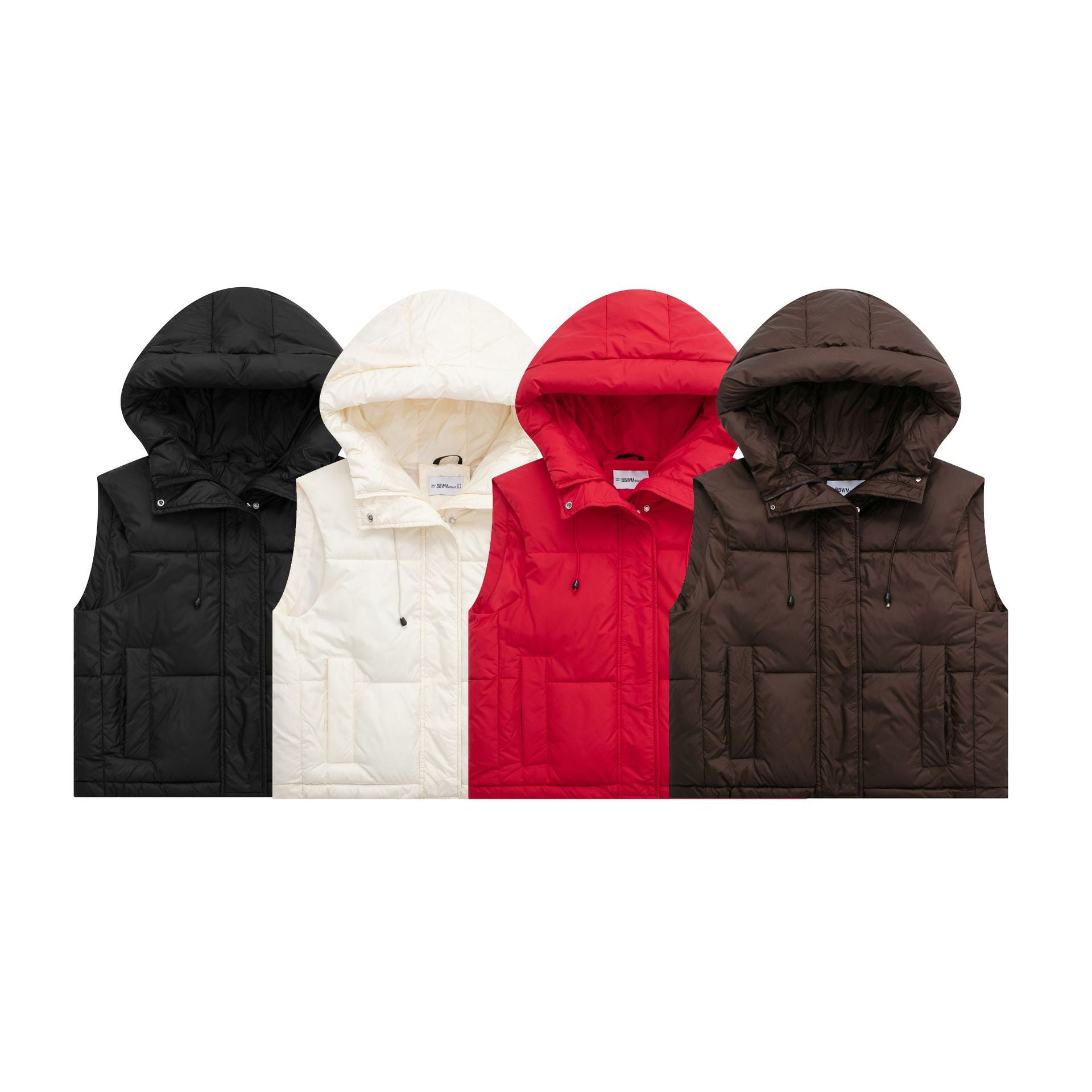 Damen Steppweste mit Kapuze und praktischen Taschen WW