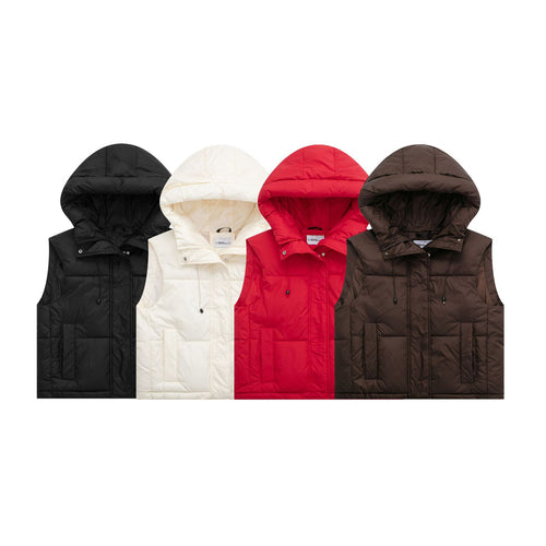 Damen Steppweste mit Kapuze und praktischen Taschen WW