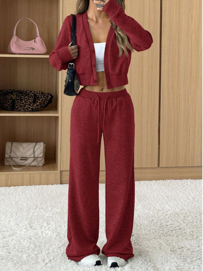 Damen Bequemes und stylisches Lounge-Set mit cropped Jacke WW