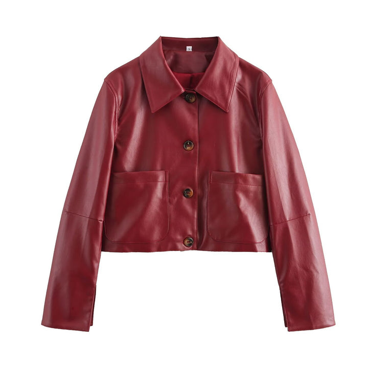W&W Mode | Einfarbige Lederjacke