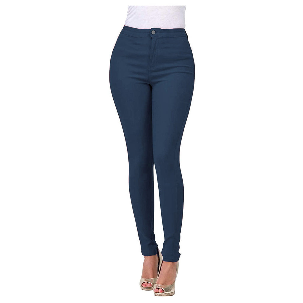 Damen Hochgeschnittene Slim Fit Jeans mit dehnbarem Stoff und unverzichtbarem Komfort WW