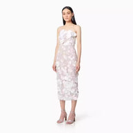Damen Kleid mit floralem Stickdesign und elegantem körpernahen Schnitt WW