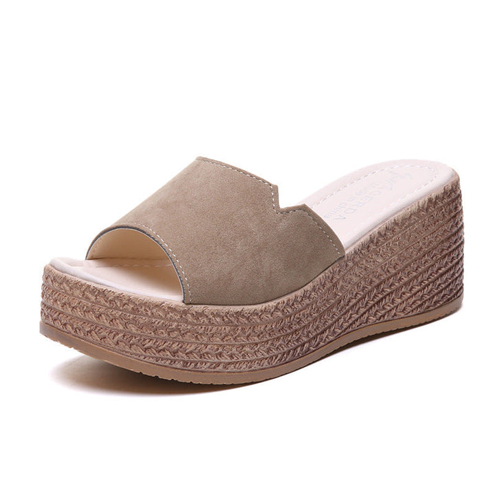 Damen Wedge-Sandalen mit modernem Überkreuz-Design und rutschfester Sohle W&W Mode