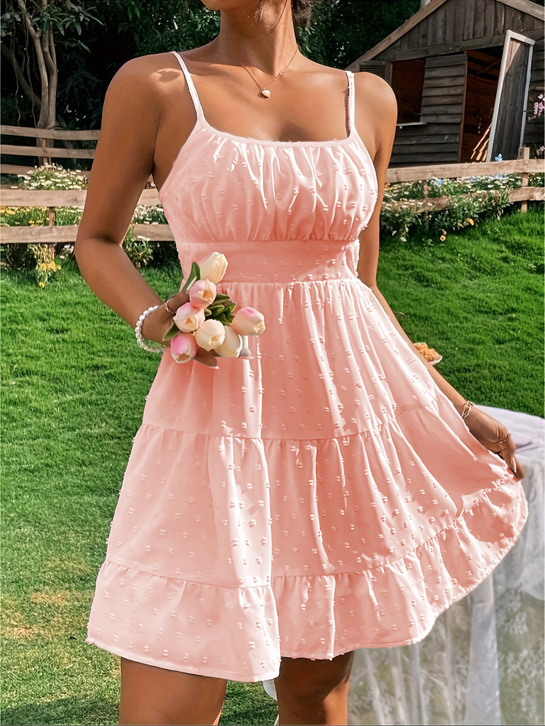 Damen Sommerliches Kleid mit Volantdesign WW