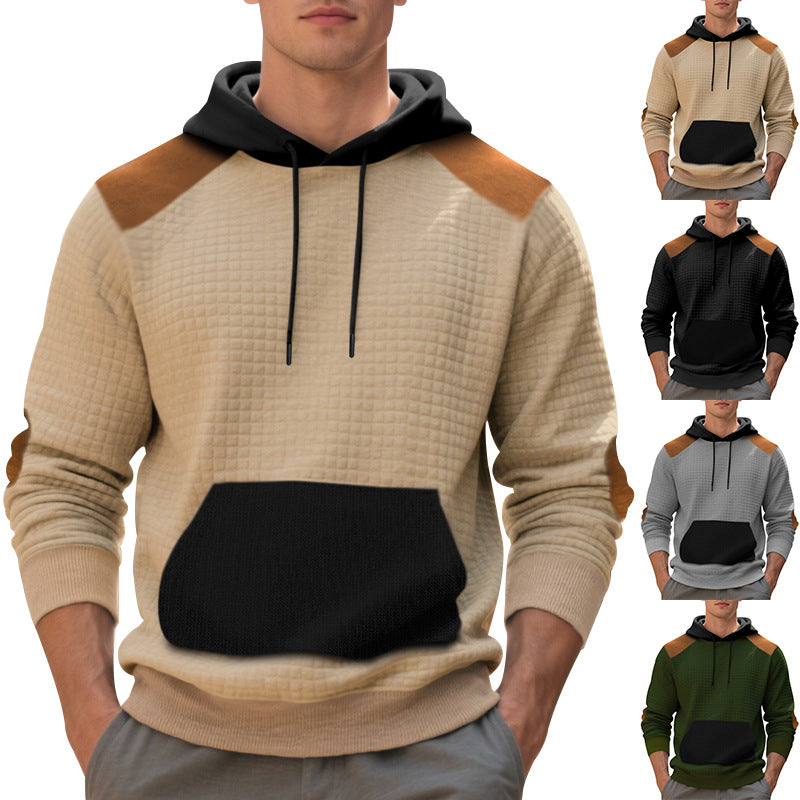 Herren Hoodie mit strukturiertem Stoff und kontrastierenden Details WW