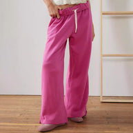 Damen weite Freizeit-Hose mit elastischem Bund und Kordelzug WW